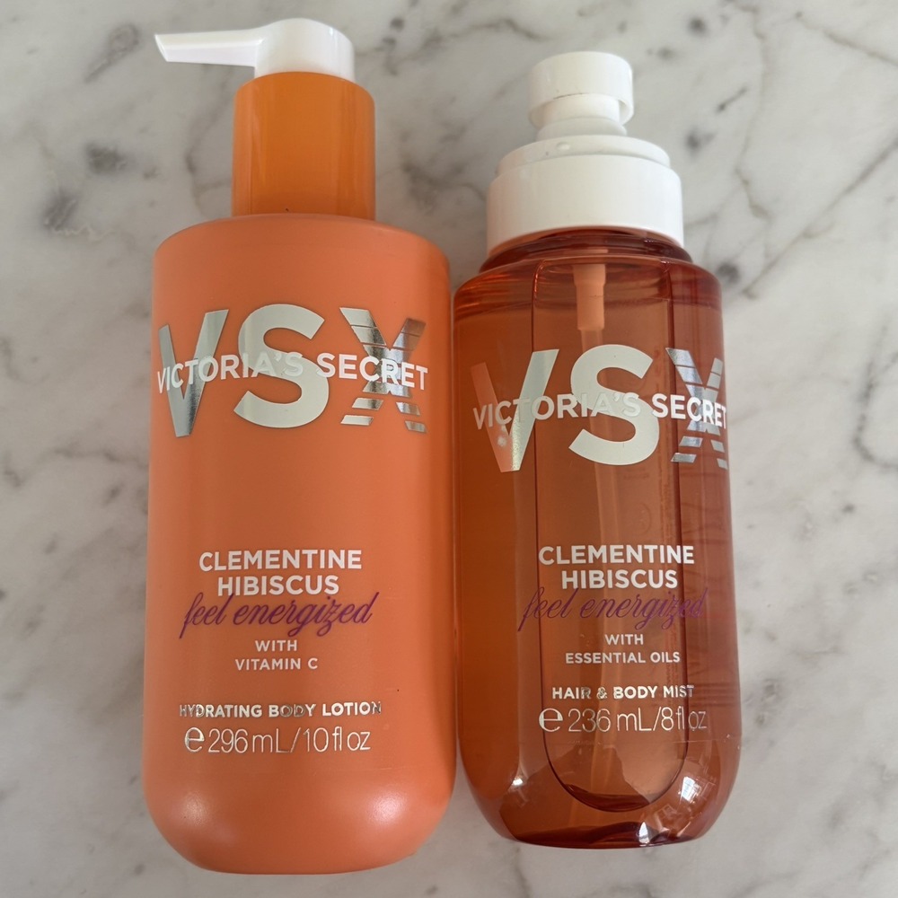 VICTORIAS SECRET Lot VSX CLEMENTINE HIBISCUS Fragrance Mist & Lotion Moisturizer